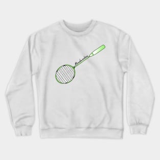 Badminton Racket Lover National Badminton Player (Green and Black Gradient) Crewneck Sweatshirt